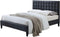 Beds King Bed Frame - 87" X 79" X 46" 2 Tone Gray Pu King Bed HomeRoots