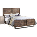 Beds King Bed Frame - 87" X 80" X 56" Reclaimed Oak Eastern King Bed HomeRoots