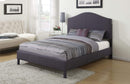 Beds King Bed Frame - 92" X 79" X 58" King Gray Linen Bed HomeRoots