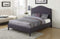 Beds King Bed Frame - 92" X 79" X 58" King Gray Linen Bed HomeRoots