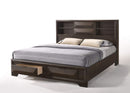 Beds King Bed with Storage - 91" X 79" X 53" Espresso Eastern King Storage Bed HomeRoots