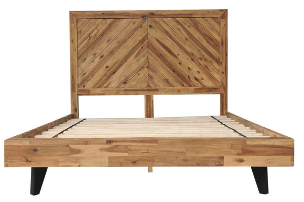 Beds King Beds For Sale - 80" X 88" X 54" Natural Acacia Wood 7 Plywood Metal King Size Bed HomeRoots