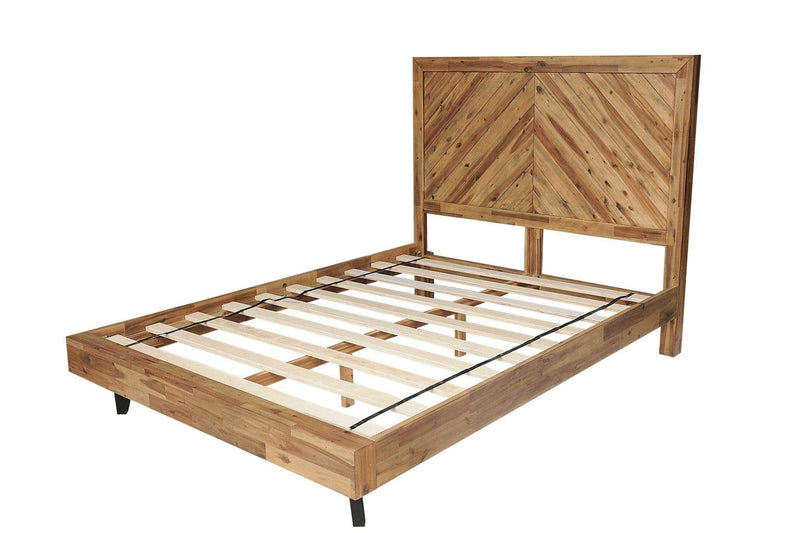 Beds King Beds For Sale - 80" X 88" X 54" Natural Acacia Wood 7 Plywood Metal King Size Bed HomeRoots