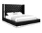 Beds King Size Bed - 60" X 91" X 91" Black Faux Leather Bed King HomeRoots