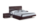 Beds King Size Bed Frame - 80'' X 79'' X 42.5'' Modern Eastern King Wenge High Gloss Bed HomeRoots