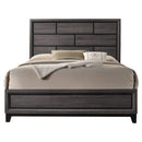 Beds King Size Bed Frame - 86" X 79" X 56" Weathered Gray Eastern King Bed HomeRoots