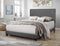 Beds King Size Bed Set - 80" X 86" X 50" Gray Fabric Upholstered (Bed) Wood Leg Eastern King Bed HomeRoots