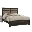 Beds King Size Bed Set - 81" X 85" X 52" Copper PU Dark Walnut Wood Upholstery King Bed HomeRoots