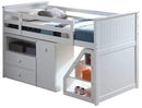 Beds Loft Bed - 79" X 42" X 47" White Loft Bed With Chest And Swivel Desk/Ladder HomeRoots