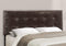 Beds Queen Bed - 64'.25" x 85'.25" x 45" Brown Linen - Queen Size Bed HomeRoots