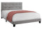 Beds Queen Bed - 64'.25" x 85'.25" x 45" Grey Linen - Queen Size Bed HomeRoots
