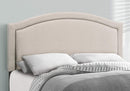 Beds Queen Bed - 64'.5" x 85'.75" x 51'.5" Beige, Foam, Solid Wood, Linen - Queen Size Bed HomeRoots