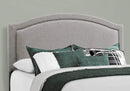 Beds Queen Bed - 64'.5" x 85'.75" x 51'.5" Grey, Foam, Solid Wood, Linen - Queen Size Bed HomeRoots