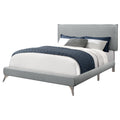 Beds Queen Bed - 70'.25" x 87'.25" x 47'.25" Grey, Foam, Solid Wood, Linen - Queen Size Bed HomeRoots