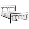 Beds Queen Bed - 83'.25" x 62'.25" x 47'.75" Black, Metal - Queen Size Bed HomeRoots