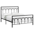 Beds Queen Bed - 83'.25" x 62'.25" x 47'.75" Black, Metal - Queen Size Bed HomeRoots