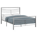 Beds Queen Bed - 83'.25" x 62'.75" x 47'.75" Silver, Metal - Queen Size Bed HomeRoots