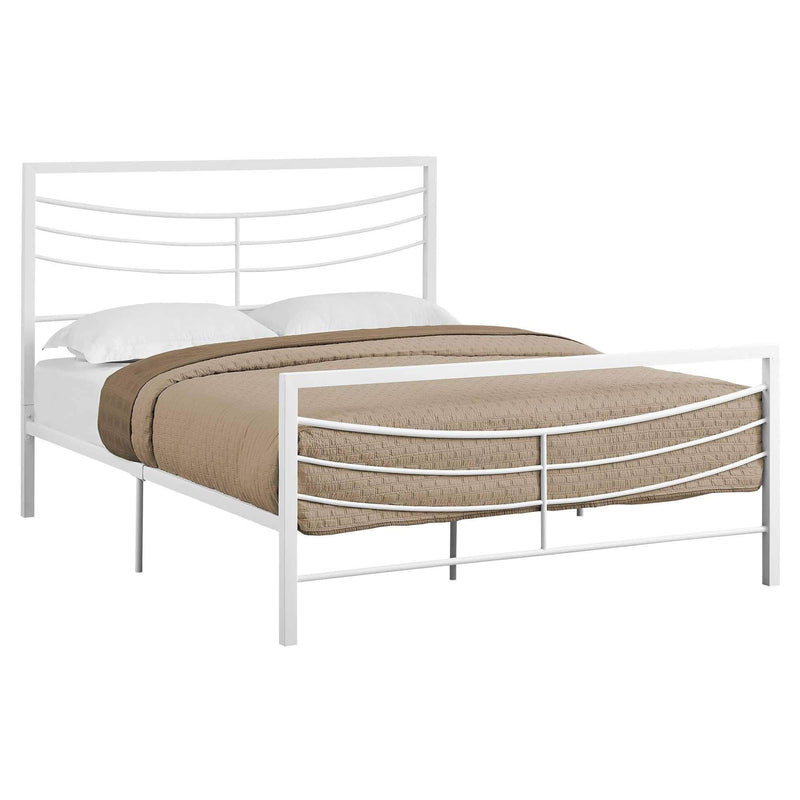 Beds Queen Bed - 83'.25" x 62'.75" x 47'.75" White, Metal - Queen Size Bed HomeRoots