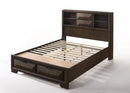 Beds Queen Bed - 91" X 63" X 53" Espresso Rubber Wood Queen Storage Bed HomeRoots