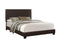 Beds Queen Bed Frame - 45.75" Solid Wood, MDF, and Foam Queen Size Bed with Leather Look HomeRoots