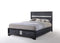 Beds Queen Bed Frame - 63" X 84" X 50" Black Wood Queen Bed w/Storage HomeRoots