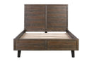 Beds Queen Bed Frame - 64" X 86" X 58" Brown Pine Wood Queen Bed HomeRoots