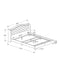 Beds Queen Bed Frame - 66'.5" x 87'.5" x 56'.5" Dark Grey, Foam, Solid Wood, Velvet - Queen Size Bed With A Chrome Trim HomeRoots