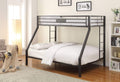 Beds Queen Bunk Bed - 83" X 63" X 65" Sandy Black Metal Twin XL Over Queen Bunk Bed HomeRoots