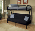 Beds Queen Bunk Bed - 84" X 62" X 65" Twin Xl Over Queen Black Metal Tube Futon Bunk Bed HomeRoots