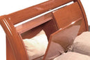 Beds Queen Size Bed - 67'' X 91'' X 41'' Modern Queen Cherry High Gloss Bed HomeRoots