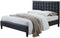 Beds Queen Size Bed - 87" x 63" x 46"H 2-Tone Gray Queen Bed HomeRoots