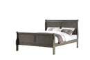 Beds Queen Size Bed Frame - 62" X 90" X 47" Dark Gray Wood Queen Bed HomeRoots