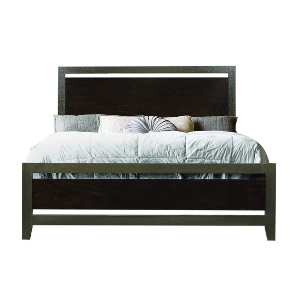 Beds Queen Size Bed Frame - 64" X 84" X 52" Walnut Wood Queen Bed HomeRoots