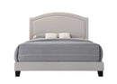 Beds Queen Sized Bed - 83" X 64" X 50" Queen Fog Fabric Bed HomeRoots