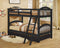 Beds Toddler Bed - 81'.25" X 42'.5" X 62'.5" Charcoal Solid and Manufactured Wood Twin/Twin Arched Wood Bunk Bed with Trundle HomeRoots