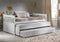 Beds Trundle Bed - 41" X 77" X 10" White Wood Casters Daybed - Trundle HomeRoots