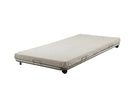 Beds Trundle Bed - 73" X 39" X 4" Twin Silver Metal Tube Roll-out Trundle HomeRoots