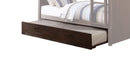 Beds Trundle Bed - 75" X 40" X 11" Twin Antique Charcoal Brown Pine Wood Trundle HomeRoots