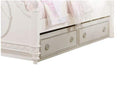 Beds Trundle Bed - 76" X 40" X 11" Twin Ivory Pine Wood Trundle HomeRoots