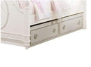 Beds Trundle Bed - 76" X 40" X 11" Twin Ivory Pine Wood Trundle HomeRoots