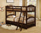 Beds Trundle Bed - 81'.25" X 42'.5" X 62'.5" Brown Solid and Manufactured Wood Twin/Twin Arched Wood Bunk Bed with Trundle HomeRoots