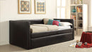 Beds Trundle Bed - 88" X 43" X 34" Black Pu Twin Daybed And Trundle HomeRoots