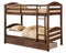 Beds Twin Bed - 81" X 42'.5" X 64'.75" Brown Solid and Manufactured Wood Twin/Twin Bunk Bed with 2 Drawers HomeRoots