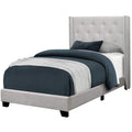 Beds Twin Beds For Sale - 82'.75" X 45'.25" X 49'.75" Light Grey Velvet With Chrome Trim Twin Bed HomeRoots