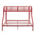 Beds Twin Over Full Bunk Bed - 56" X 79" X 55'.5" Twin Over Full Red Metal Bunk Bed HomeRoots