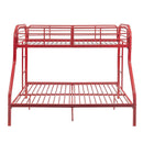 Beds Twin Over Full Bunk Bed - 56" X 79" X 55'.5" Twin Over Full Red Metal Bunk Bed HomeRoots