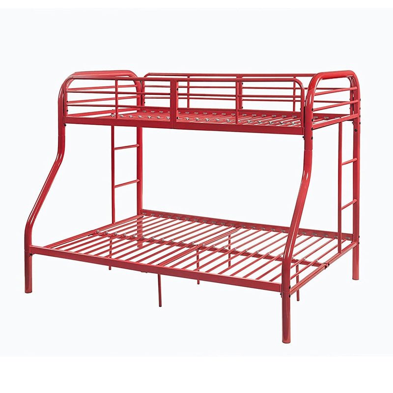 Beds Twin Over Full Bunk Bed - 56" X 79" X 55'.5" Twin Over Full Red Metal Bunk Bed HomeRoots