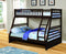 Beds Twin Over Full Bunk Bed - 78'.75" X 42'.5-57'.25" X 65" Brown Manufactured Wood and Solid Wood Twin/Full Bunk Bed HomeRoots