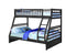 Beds Twin Over Full Bunk Bed - 78'.75" X 42'.5-57'.25" X 65" Grey Manufactured Wood and Solid Wood Twin/Full Bunk Bed HomeRoots