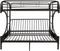 Beds Twin Over Full Bunk Bed - 78" X 41" X 65" Twin Over Full Black Metal Tube Futon Bunk Bed HomeRoots